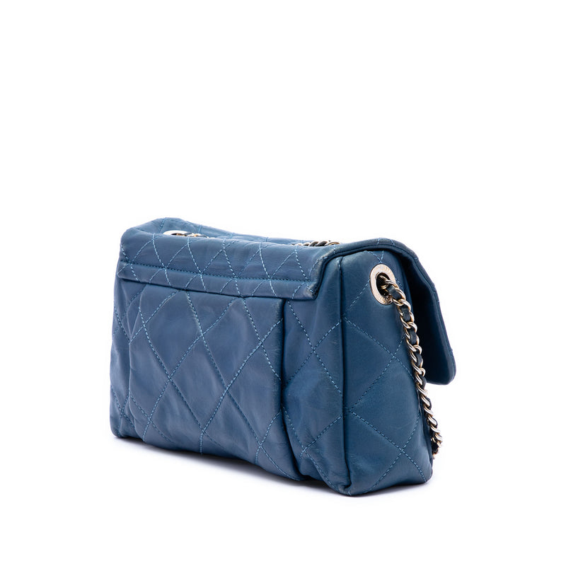 Small Quilted Iridescent Calfskin Chic Quilt Flap - Image 2