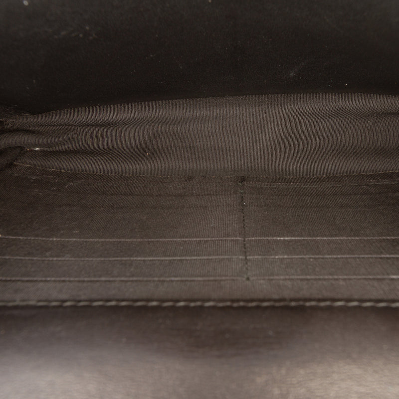 CC Quilted Crinkled Patent Wallet On Chain - Image 4