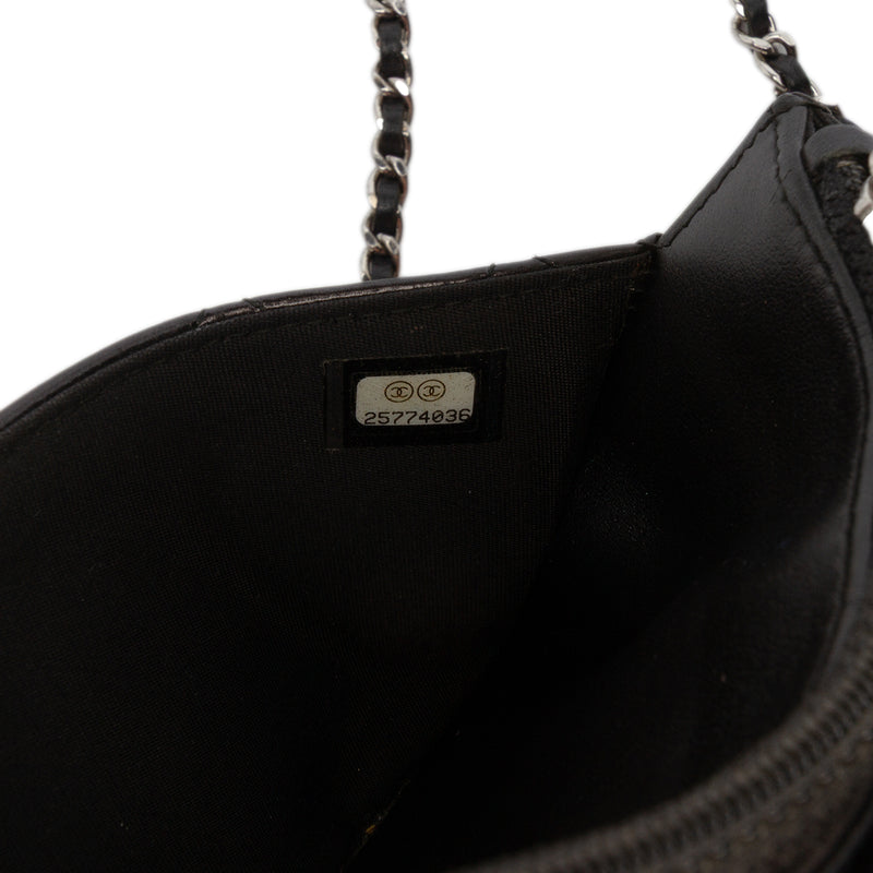 CC Quilted Crinkled Patent Wallet On Chain - Image 6