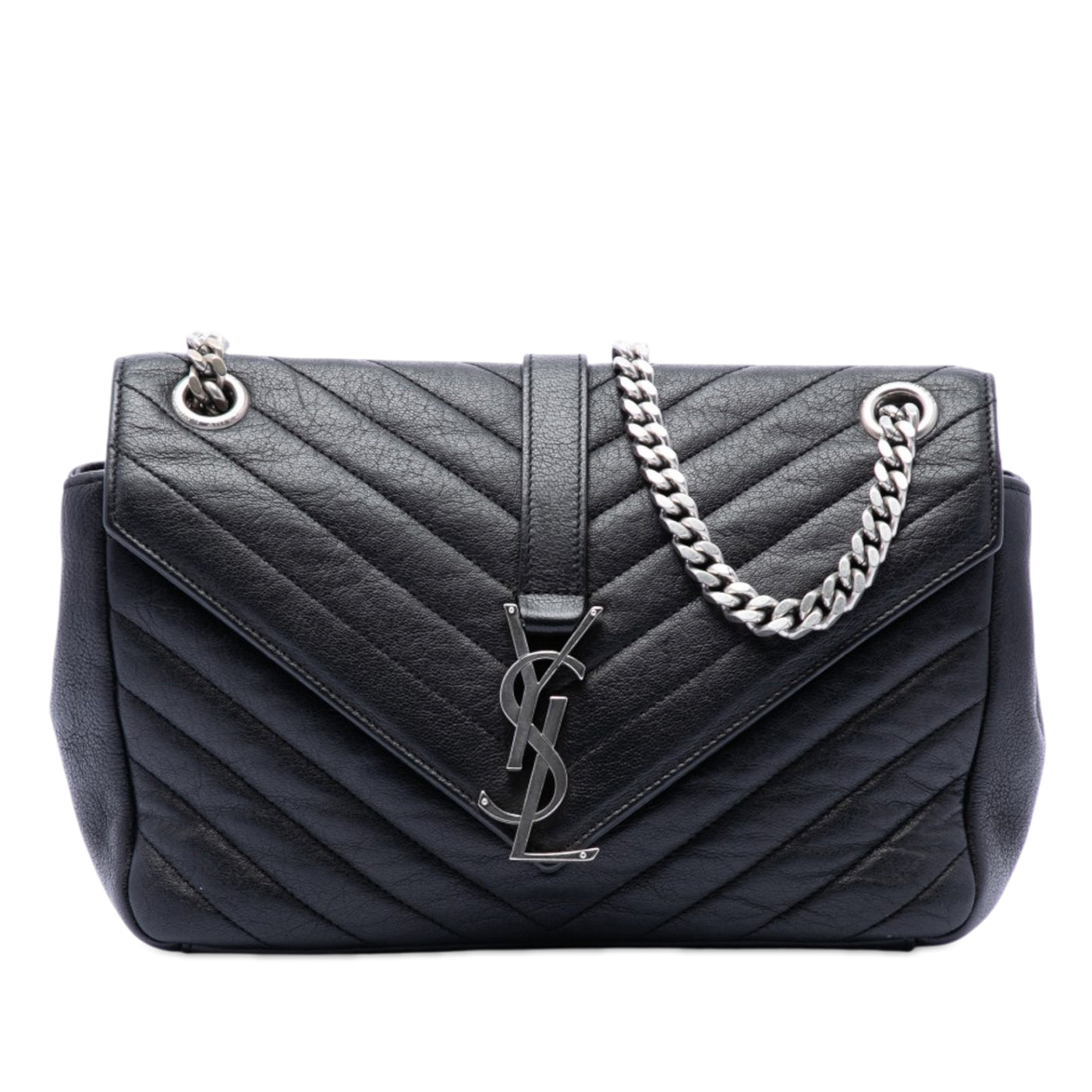 Medium Chevron Sheepskin Monogram College Punk Shoulder Bag - Image 1