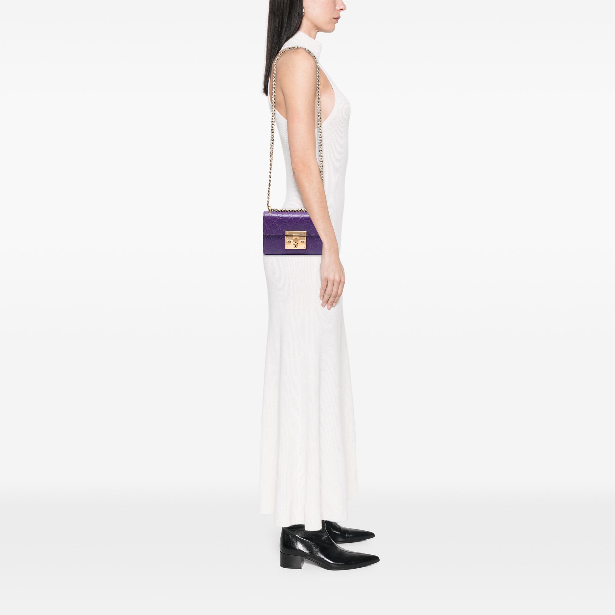Small Guccissima Padlock Crossbody - Image 5