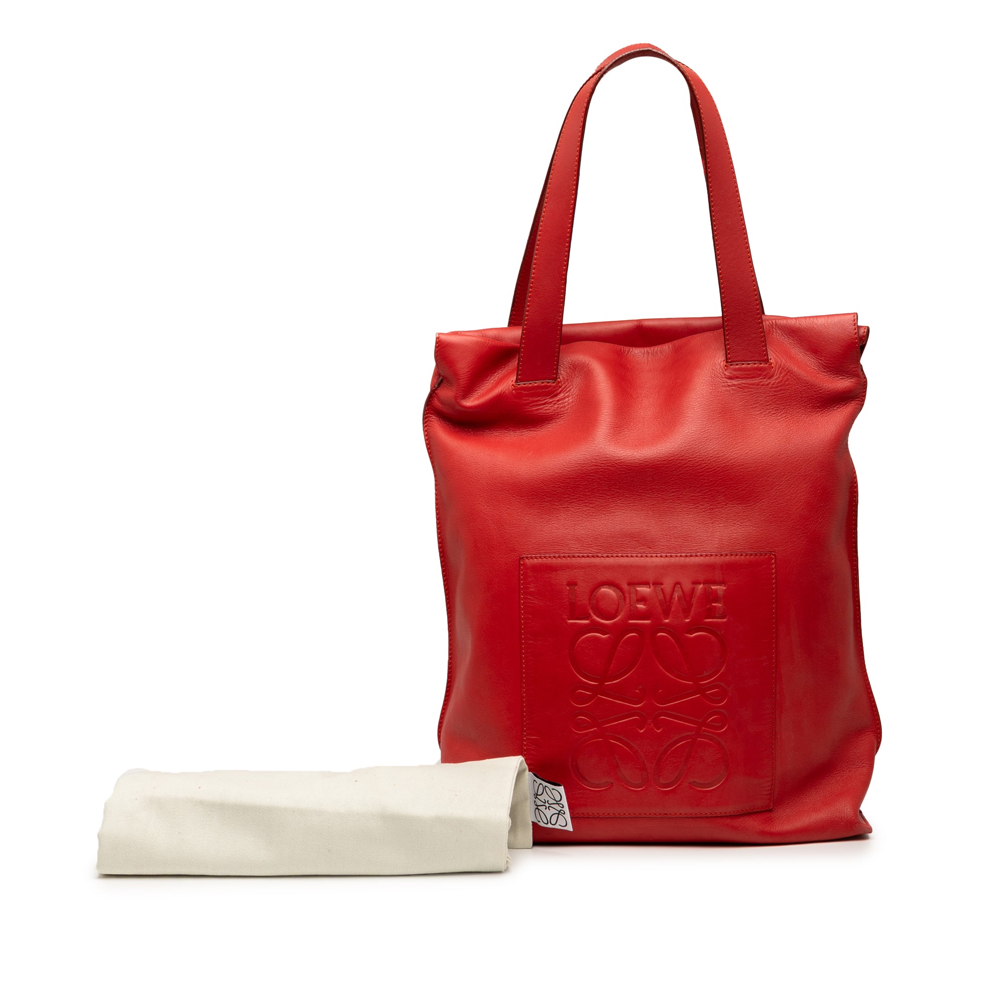 Leather Anagram Shopper Tote - Image 10
