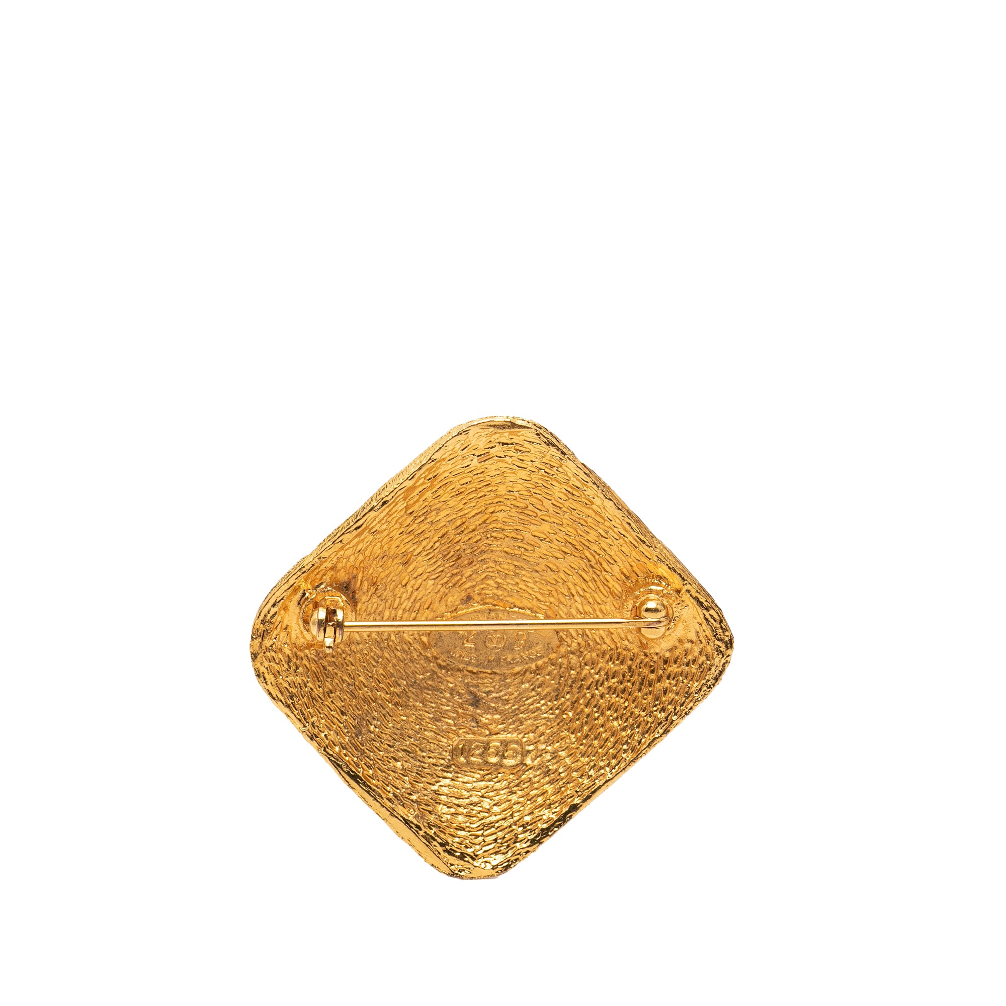 CC Gold Plated Diamond Brooch - Image 2