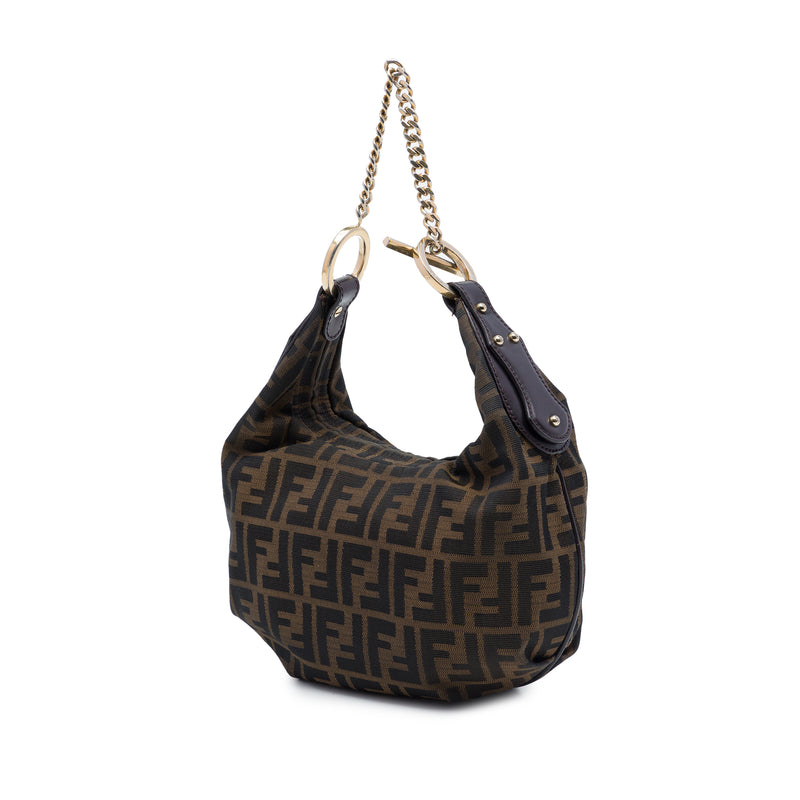 Zucca Canvas Chef Chain Hobo - Image 2