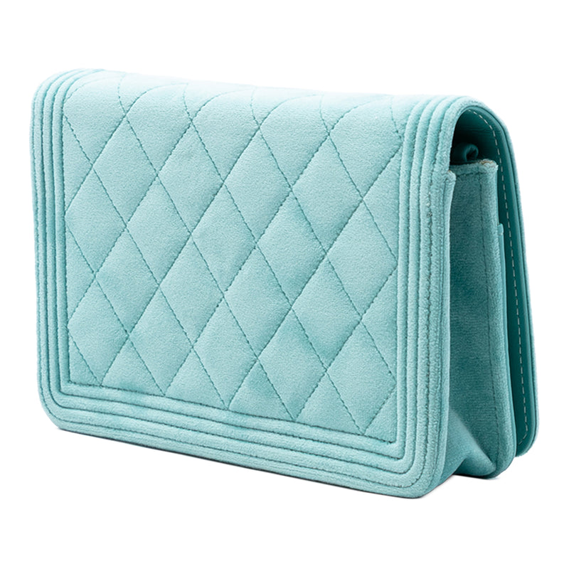 Quilted Velvet Boy Wallet On Chain - Image 2