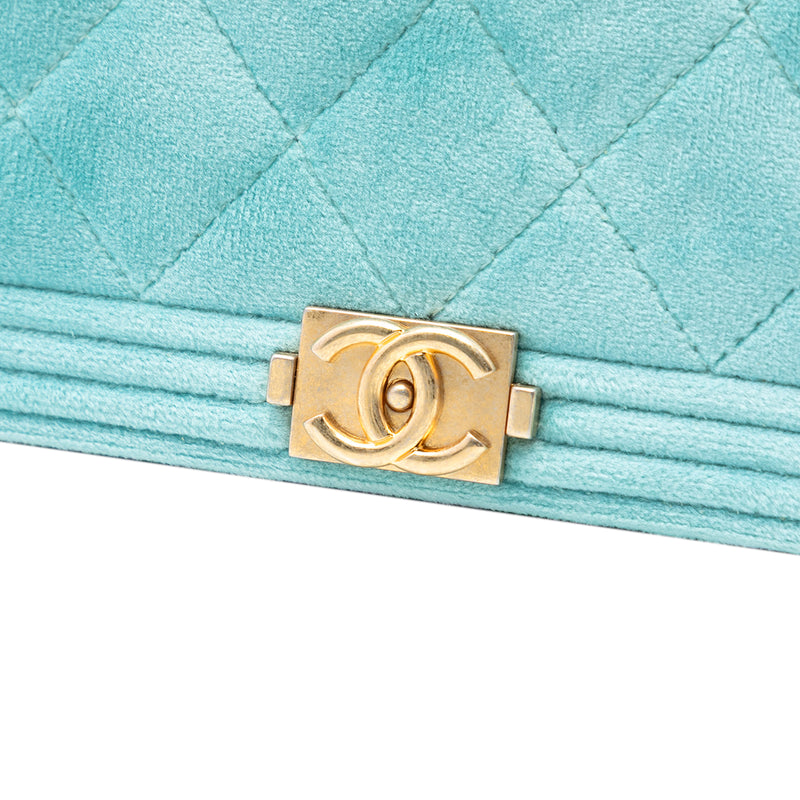 Quilted Velvet Boy Wallet On Chain - Image 5