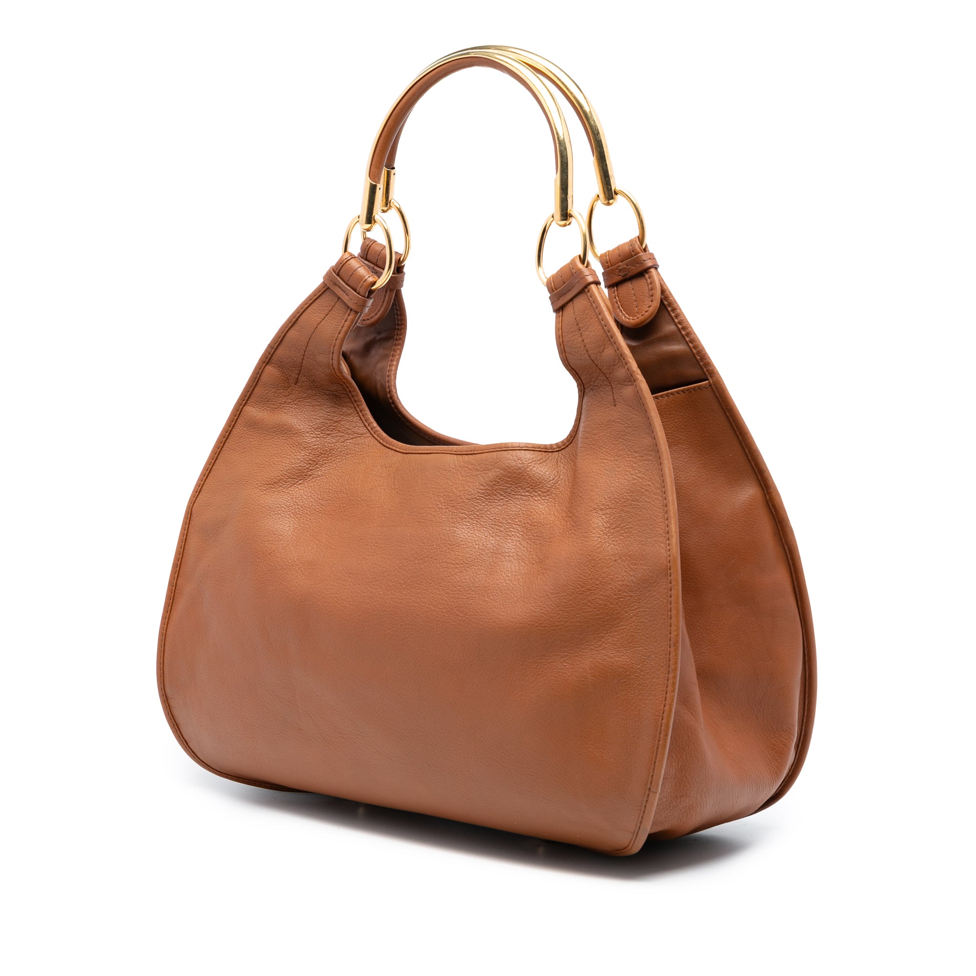 Medium Embellished Leather 61 Hobo - Image 2