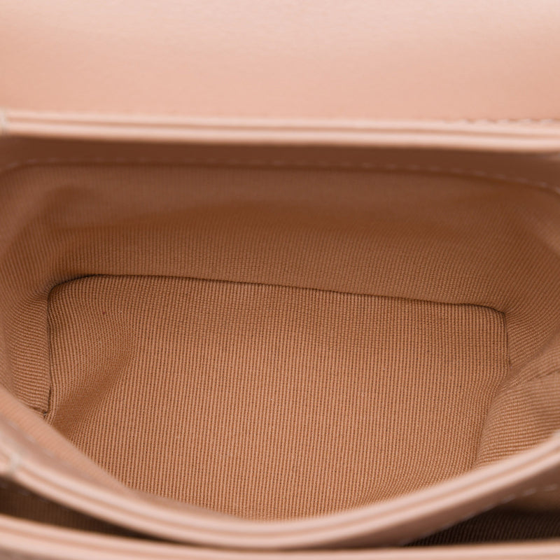 Mini Quilted Calfskin Pearl Boy Chain Flap - Image 4