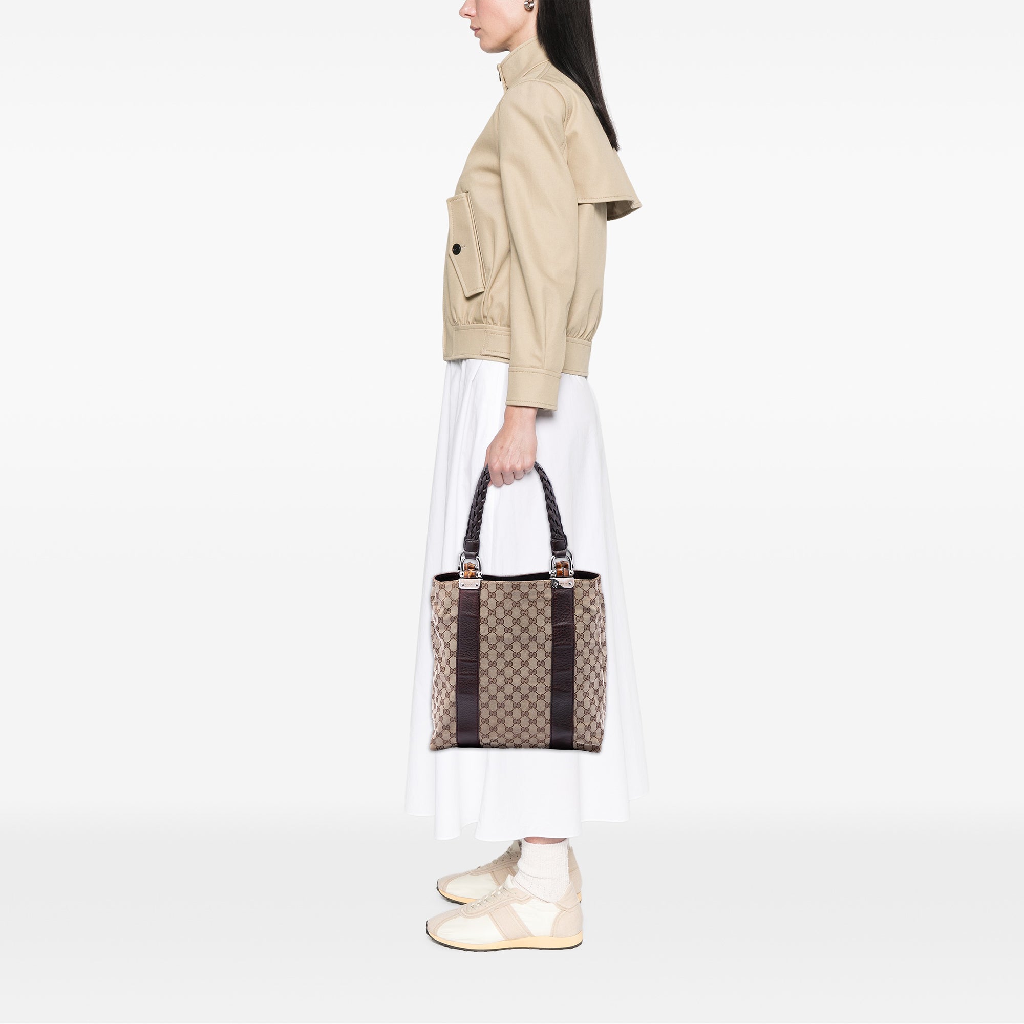 Large GG Canvas Bamboo Libeccio Tote - Image 8