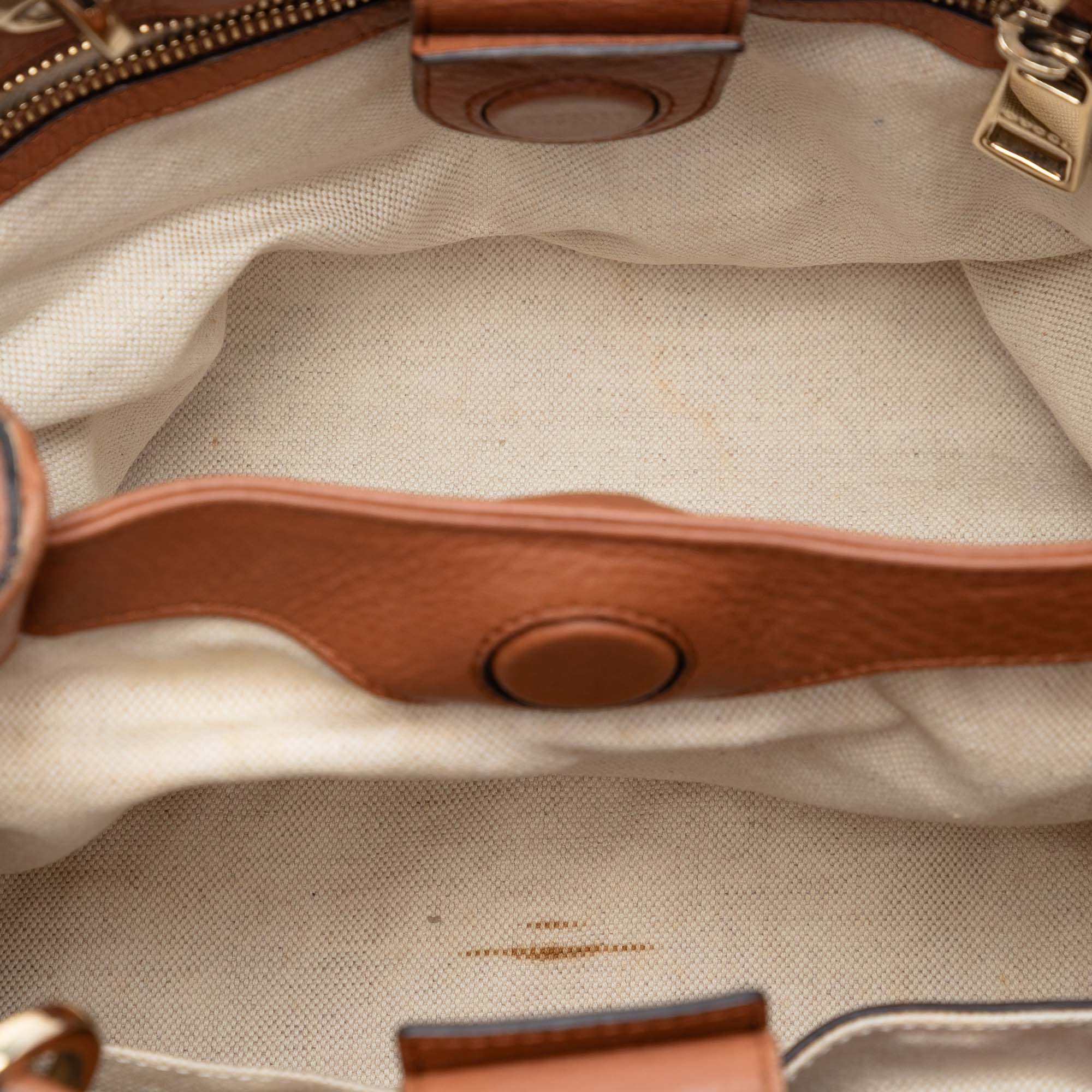 Small Calfskin Bamboo Shopper Satchel - Image 4