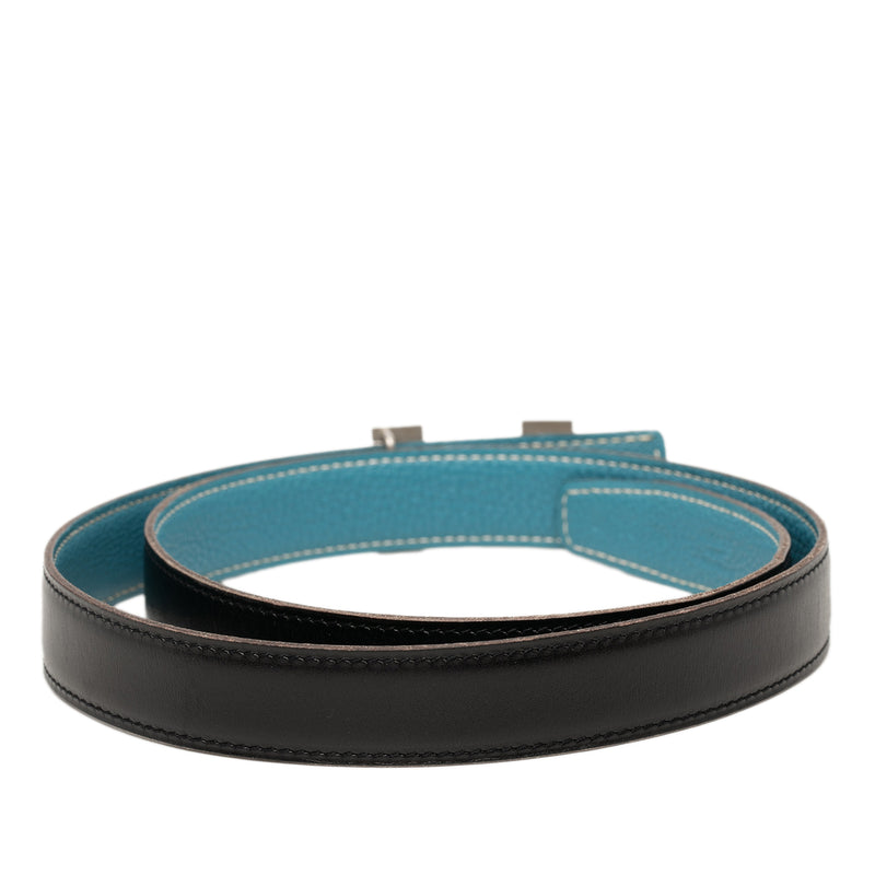 Box Calf and Togo Constance H Reversible Belt - Image 3