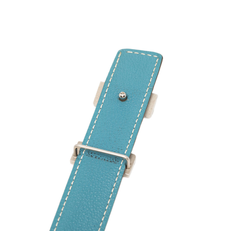 Box Calf and Togo Constance H Reversible Belt - Image 5
