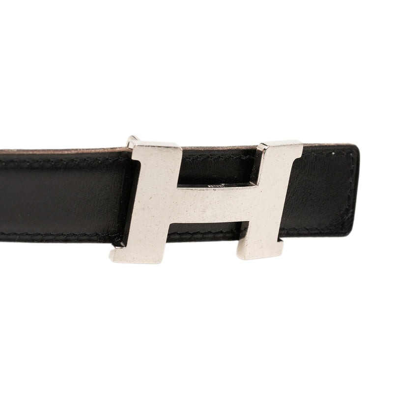 Box Calf and Togo Constance H Reversible Belt - Image 6