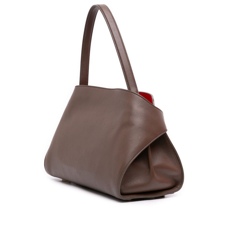 Medium Bicolor Calfskin Hug Satchel - Image 2