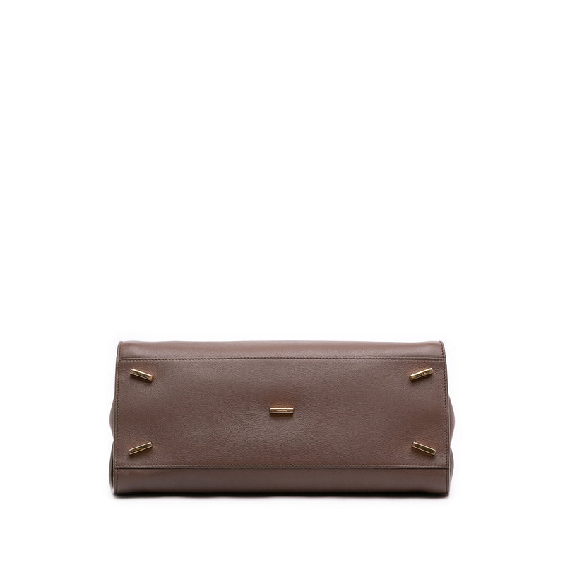 Medium Bicolor Calfskin Hug Satchel - Image 3