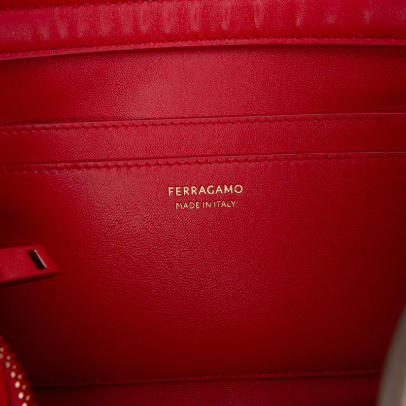 Medium Bicolor Calfskin Hug Satchel - Image 5