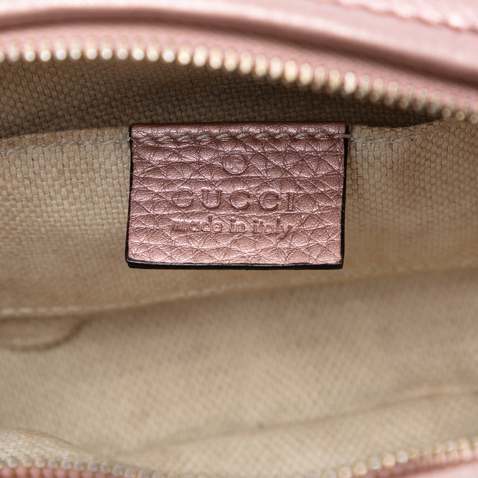 Mini Metallic Pebbled Calfskin Soho Chain Crossbody - Image 6