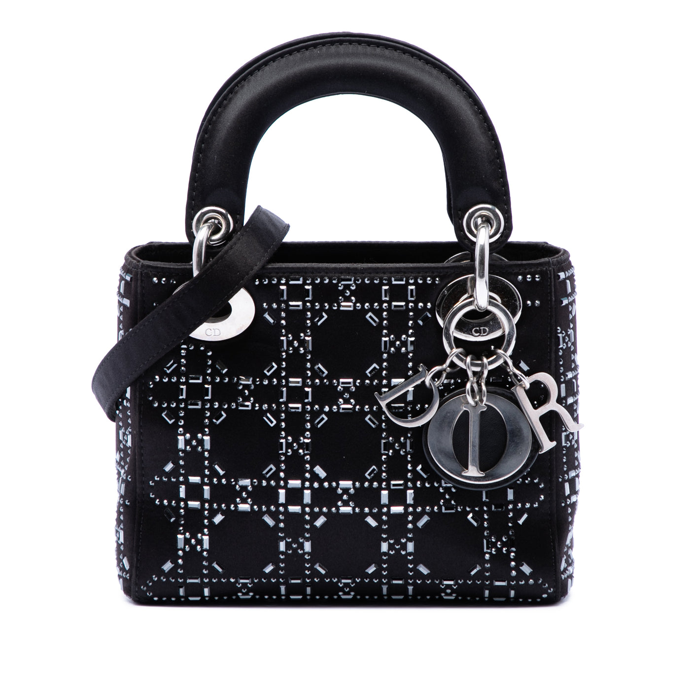 Mini Satin Cannage Strass Crystal Embellished Lady Dior - Image 1