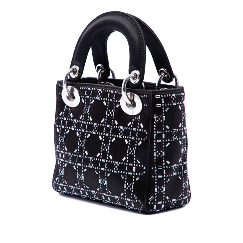 Mini Satin Cannage Strass Crystal Embellished Lady Dior - Image 2
