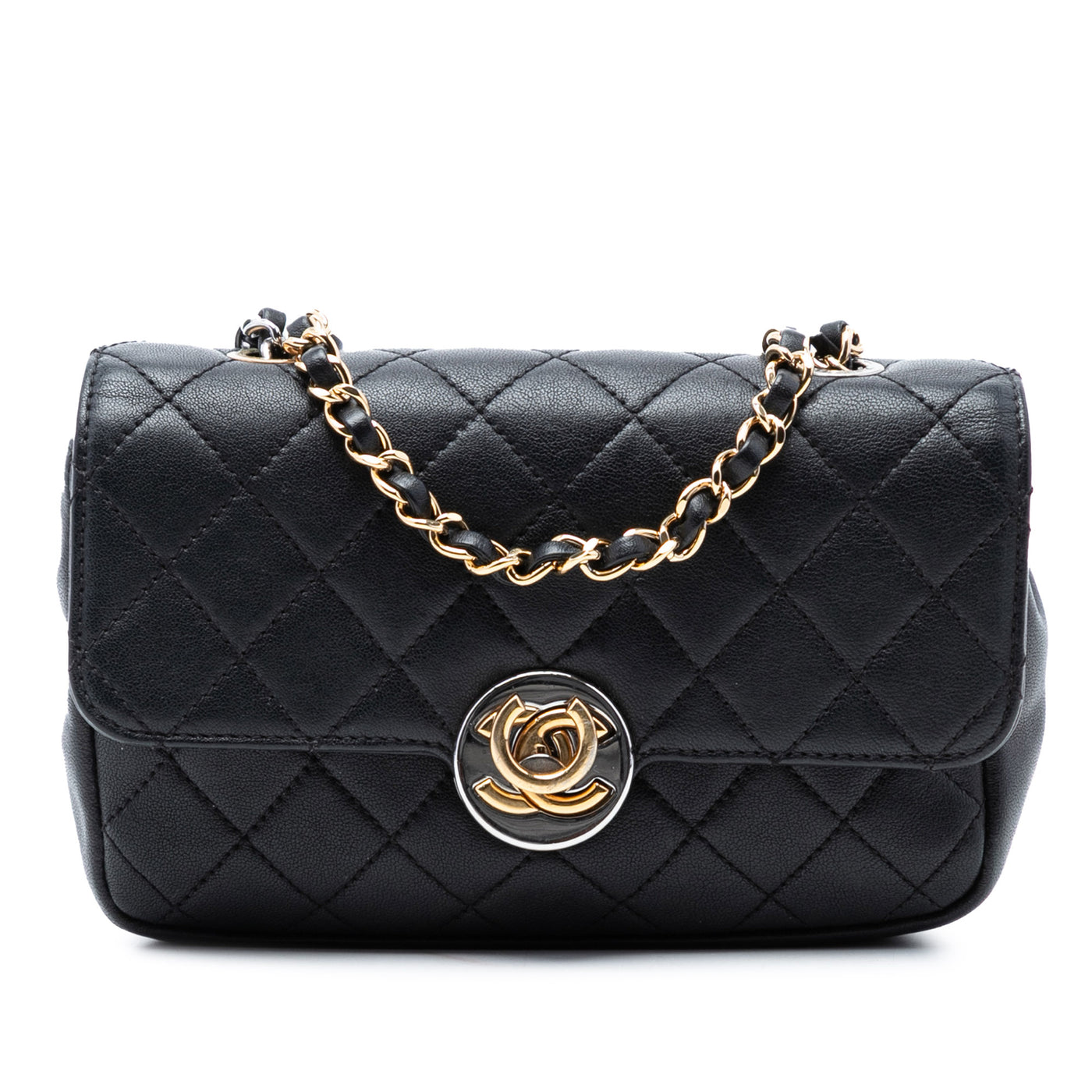 Quilted Lambskin Turn and Lock Flap - Image 1