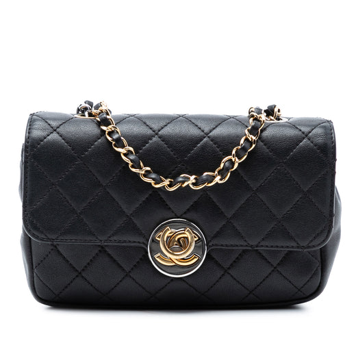 Quilted Lambskin Turn and Lock Flap - Image 1