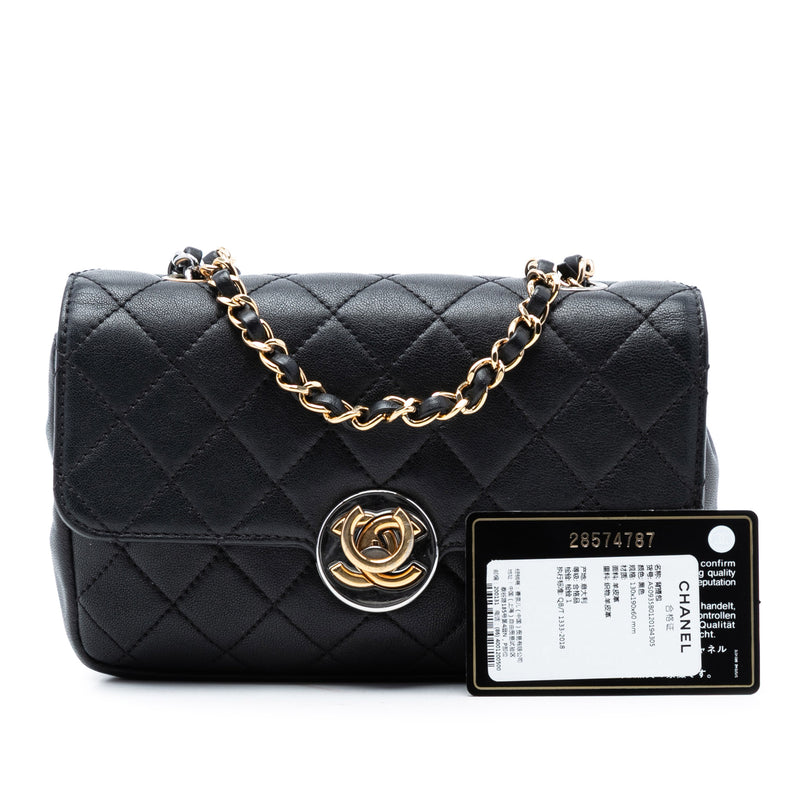 Quilted Lambskin Turn and Lock Flap - Image 8