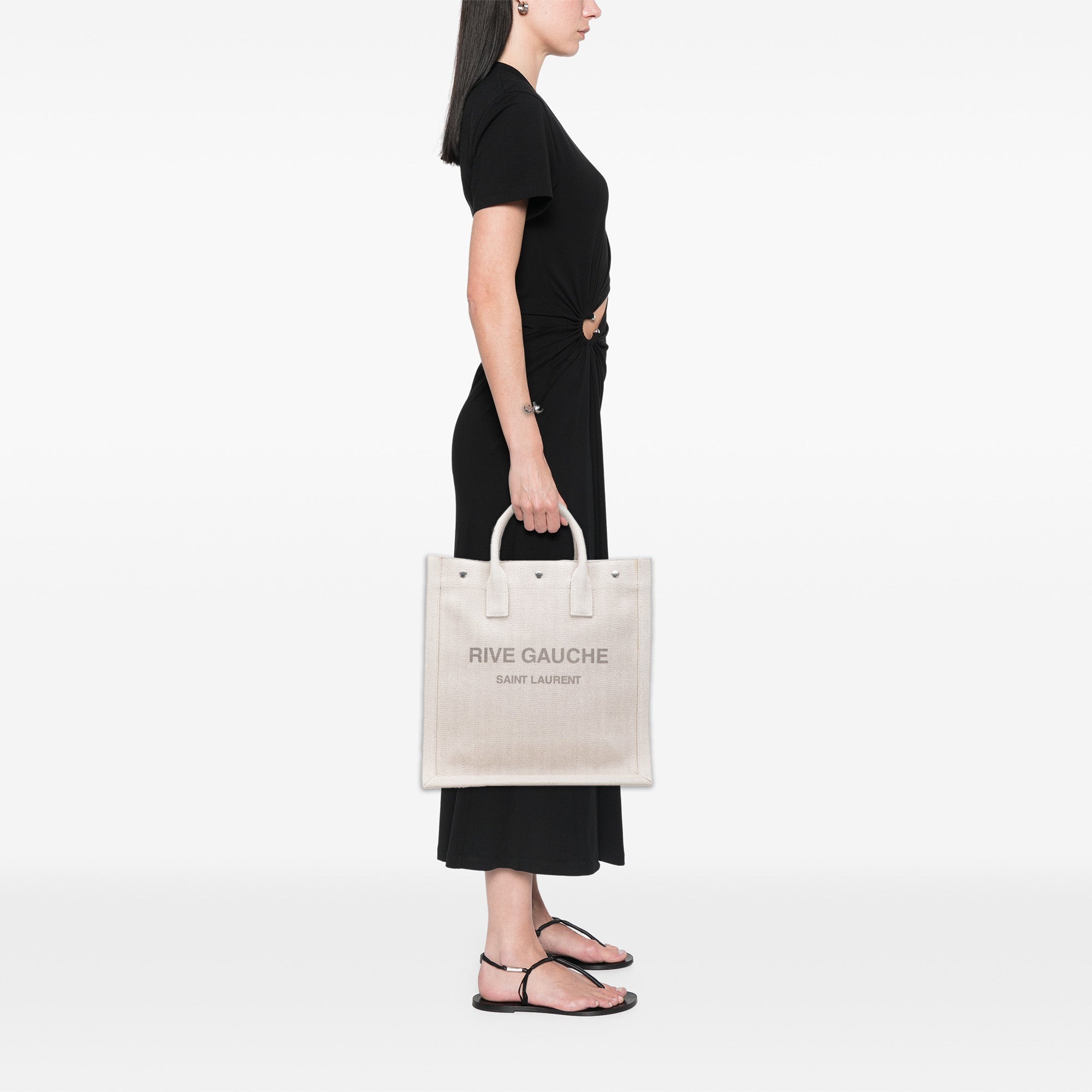 Canvas Rive Gauche North South Tote - Image 11