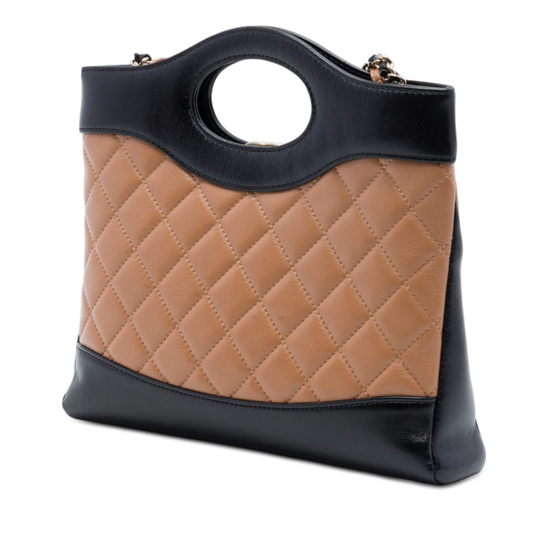Mini Bicolor Quilted Lambskin 31 Shopping Bag - Image 2