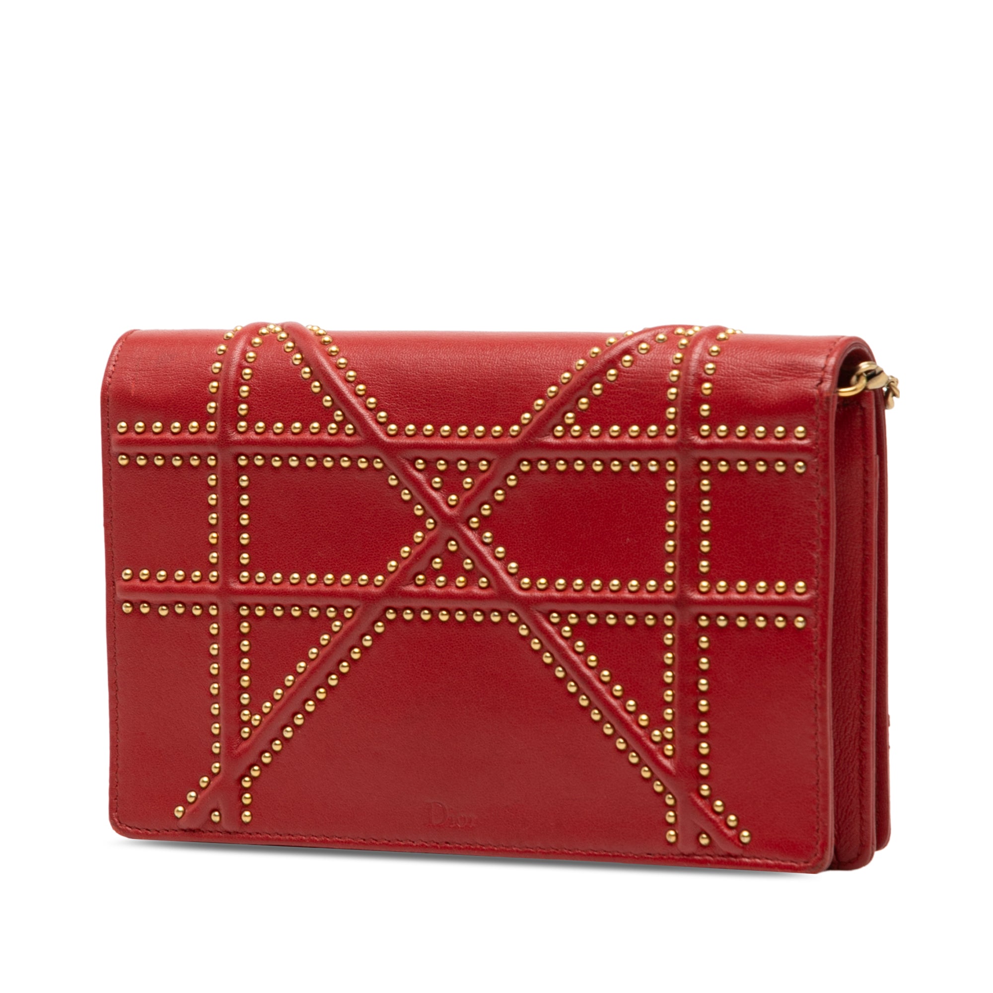Studded Lambskin Diorama Wallet on Chain - Image 2