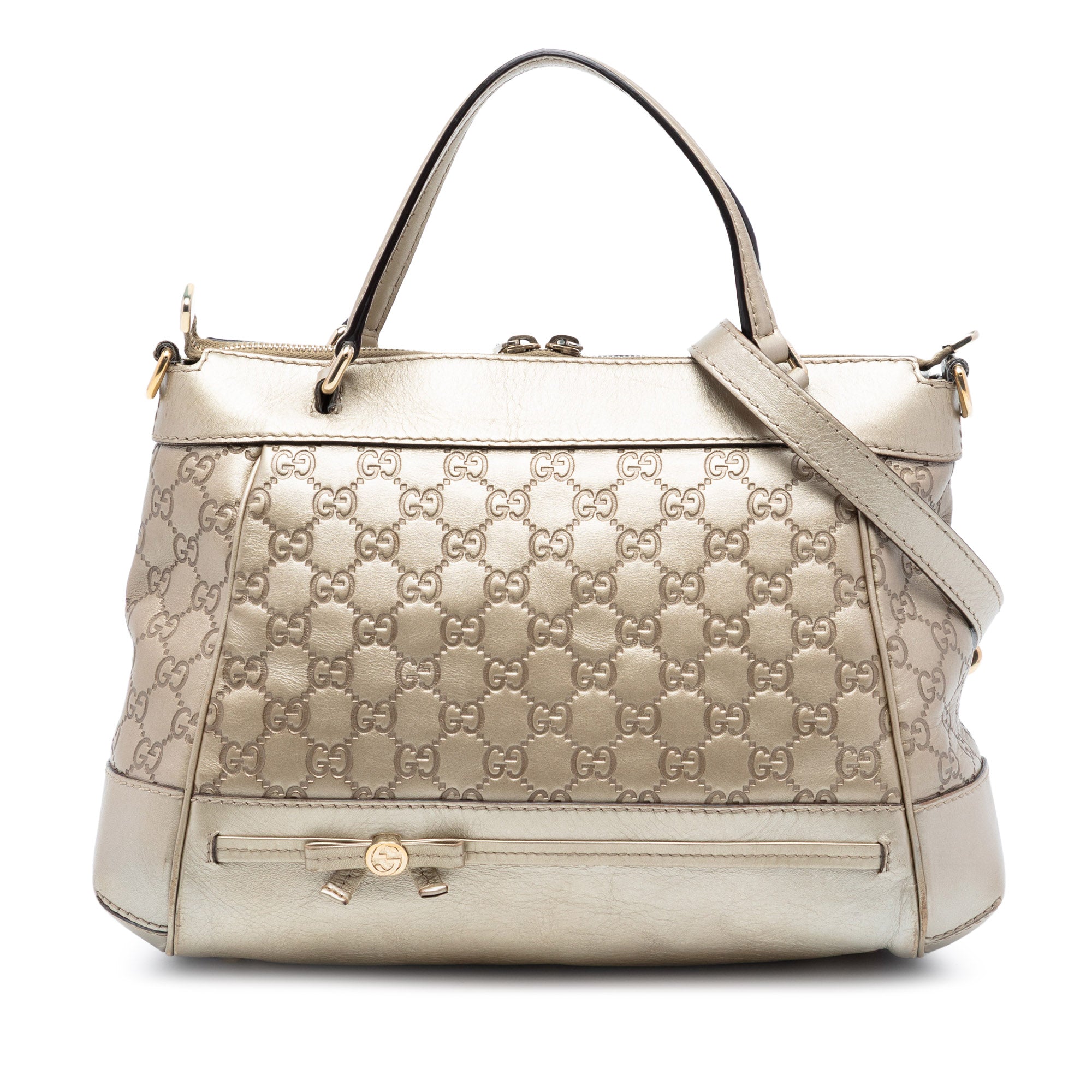 Metallic Guccissima Mayfair Satchel - Image 1