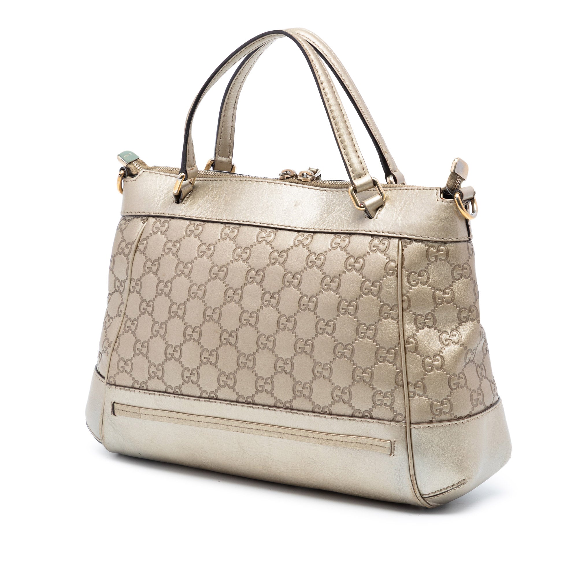 Metallic Guccissima Mayfair Satchel - Image 2