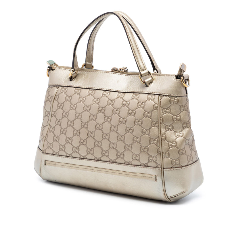 Metallic Guccissima Mayfair Satchel - Image 2