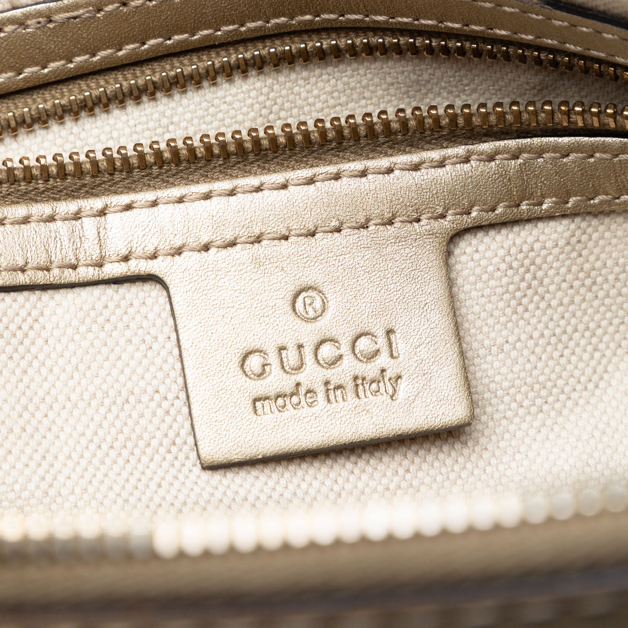 Metallic Guccissima Mayfair Satchel - Image 5