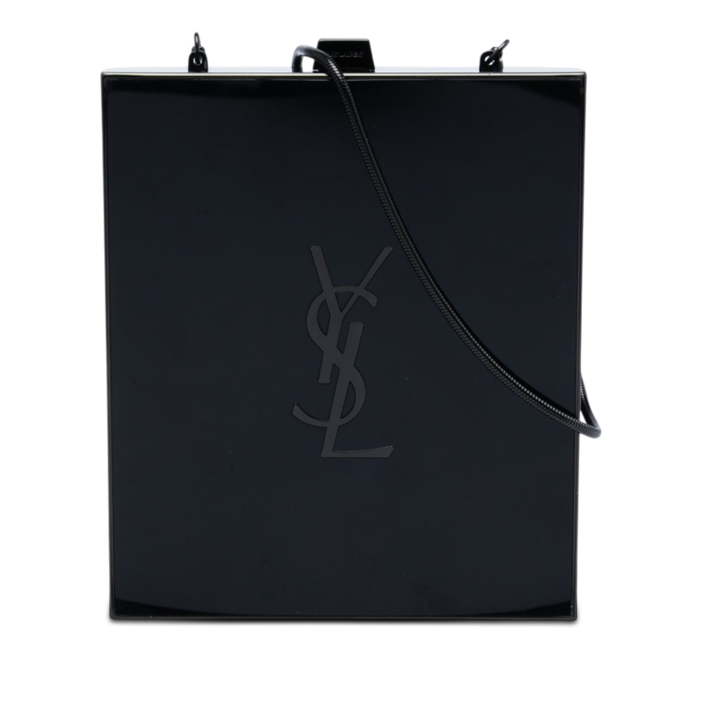 Acrylic Tuxedo Box Clutch on Chain - Image 1