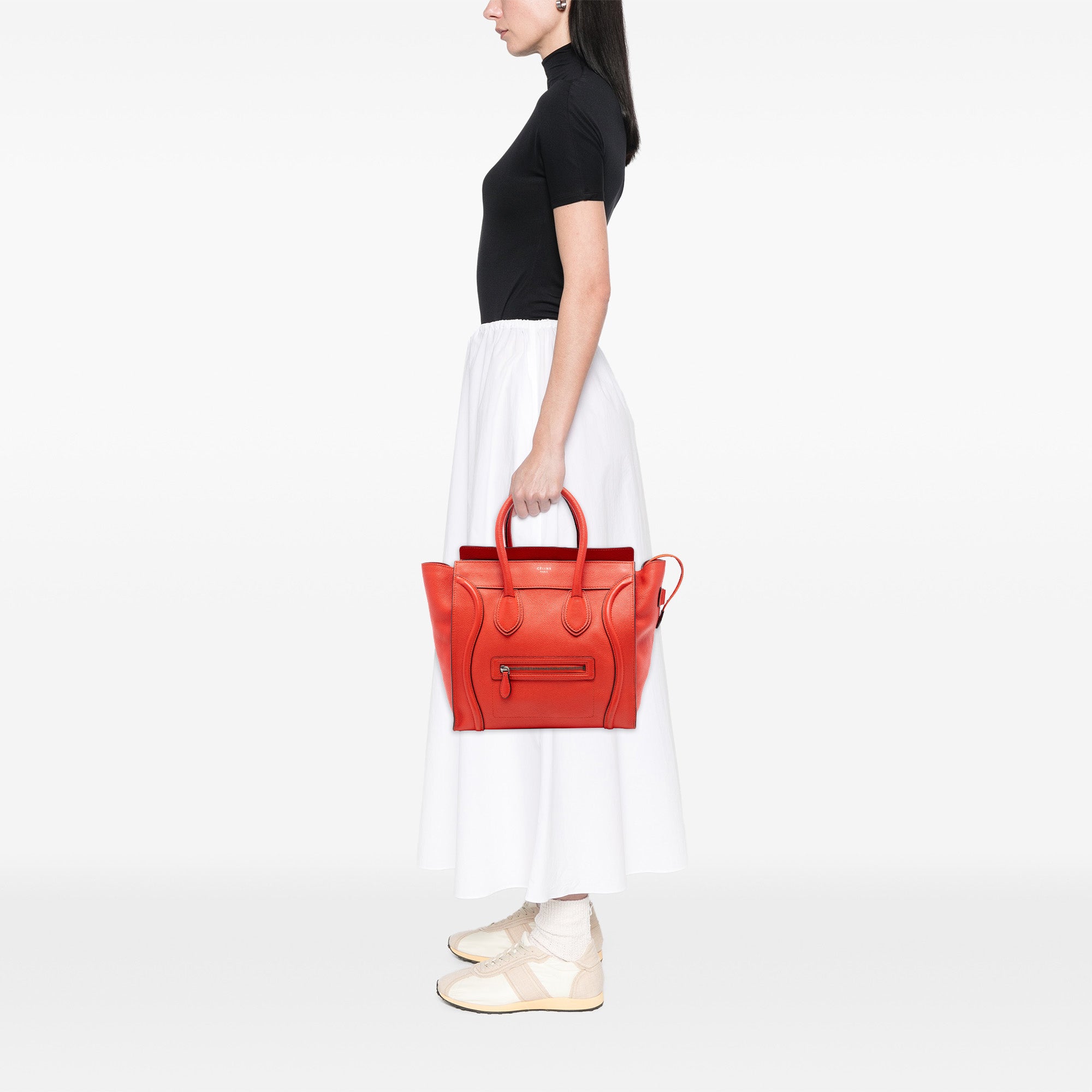 Mini Grained Calfskin Luggage Tote - Image 7