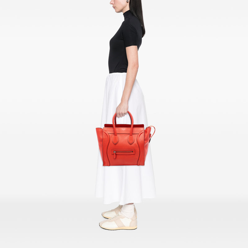 Mini Grained Calfskin Luggage Tote - Image 7