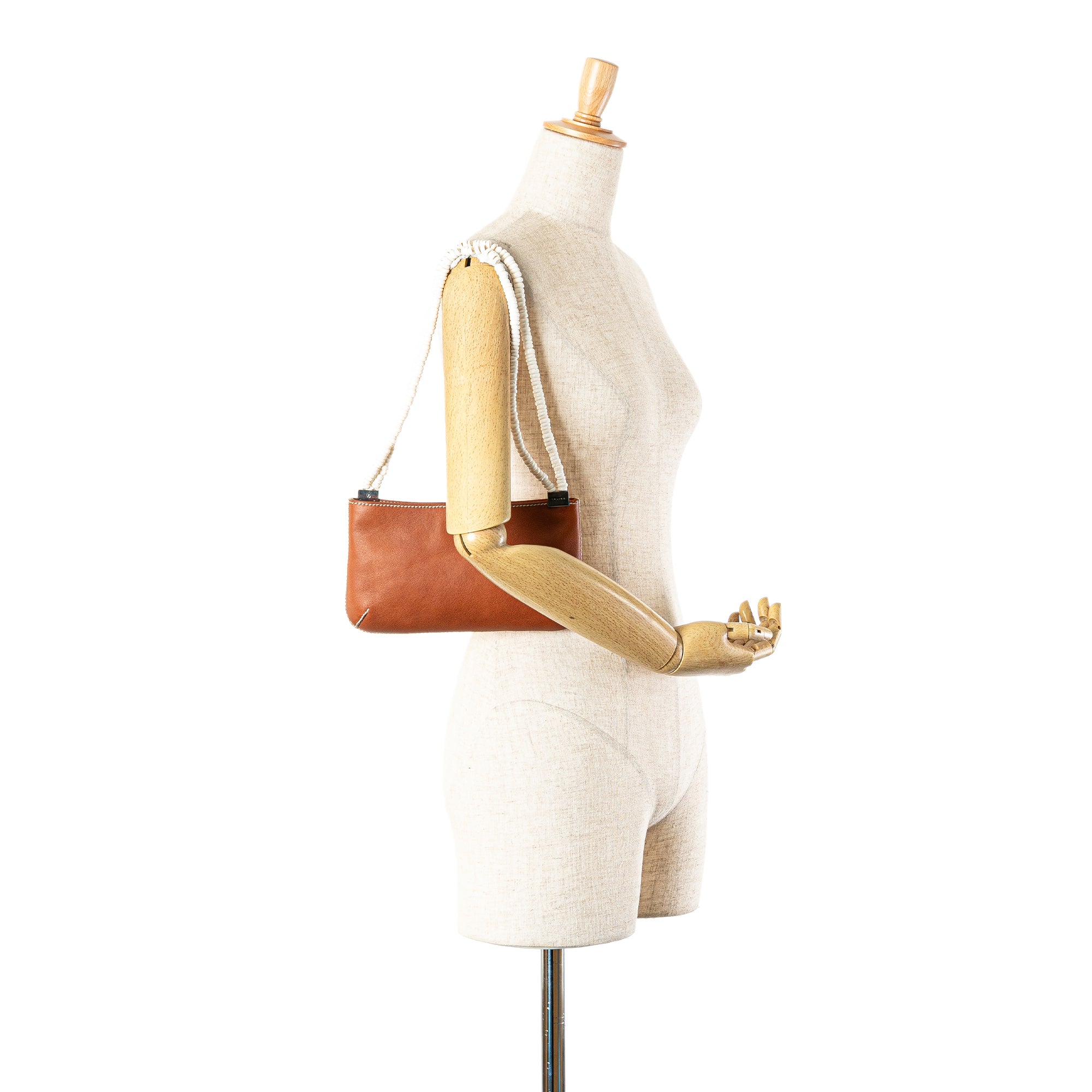 Calfskin Shell Strap Shoulder Bag - Image 8