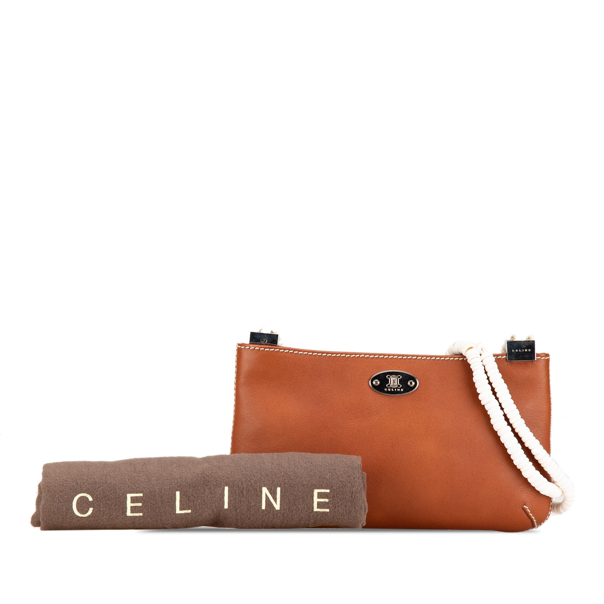 Calfskin Shell Strap Shoulder Bag - Image 9