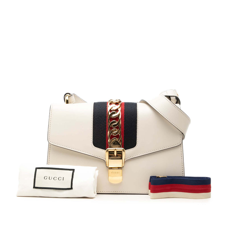 Small Calfskin Web Sylvie Satchel - Image 7