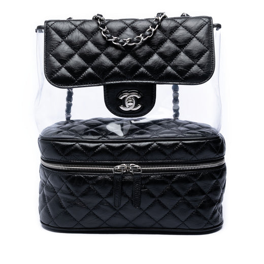 Quilted Lambskin and PVC Aquarium Shoulder Bag - Image 1