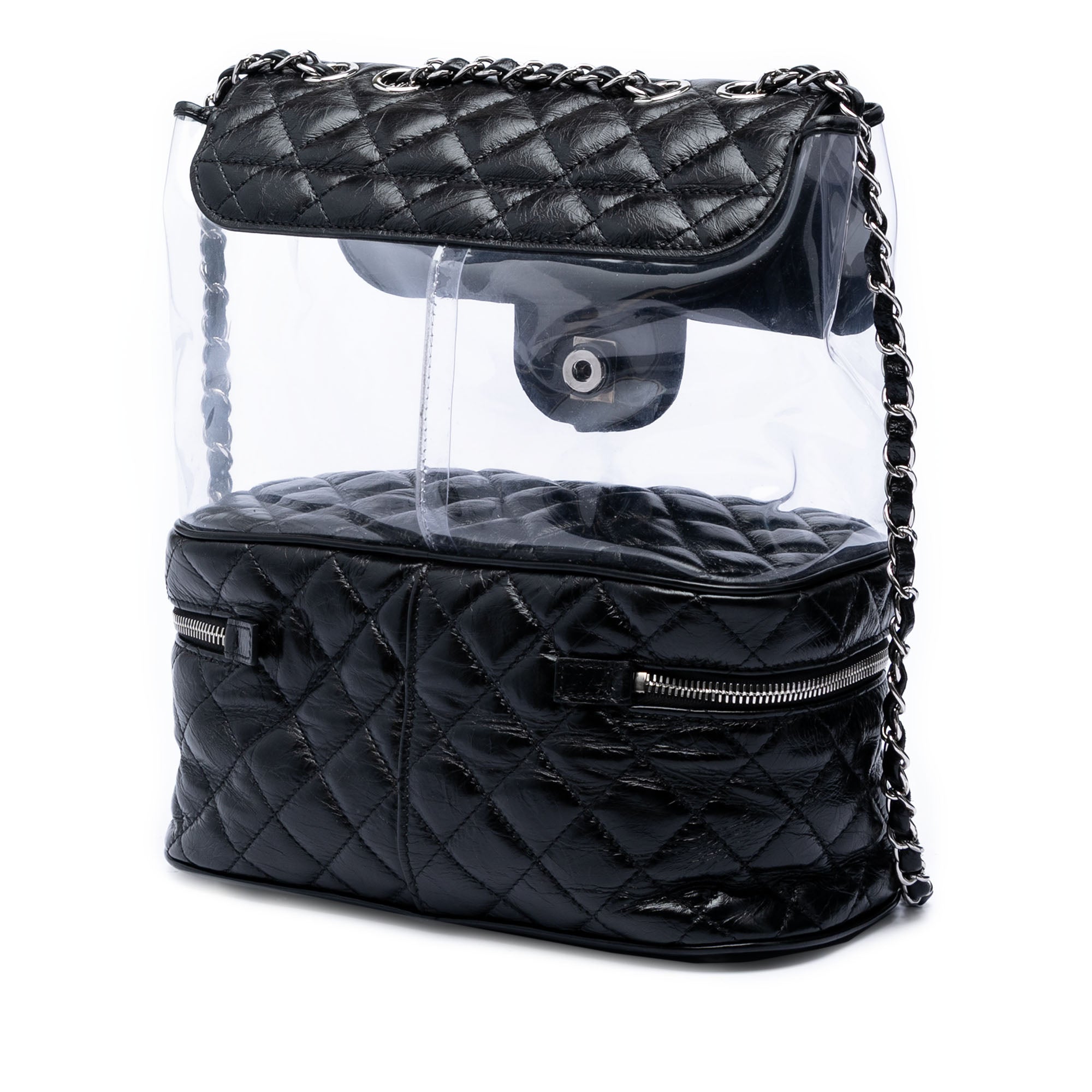 Quilted Lambskin and PVC Aquarium Shoulder Bag - Image 2