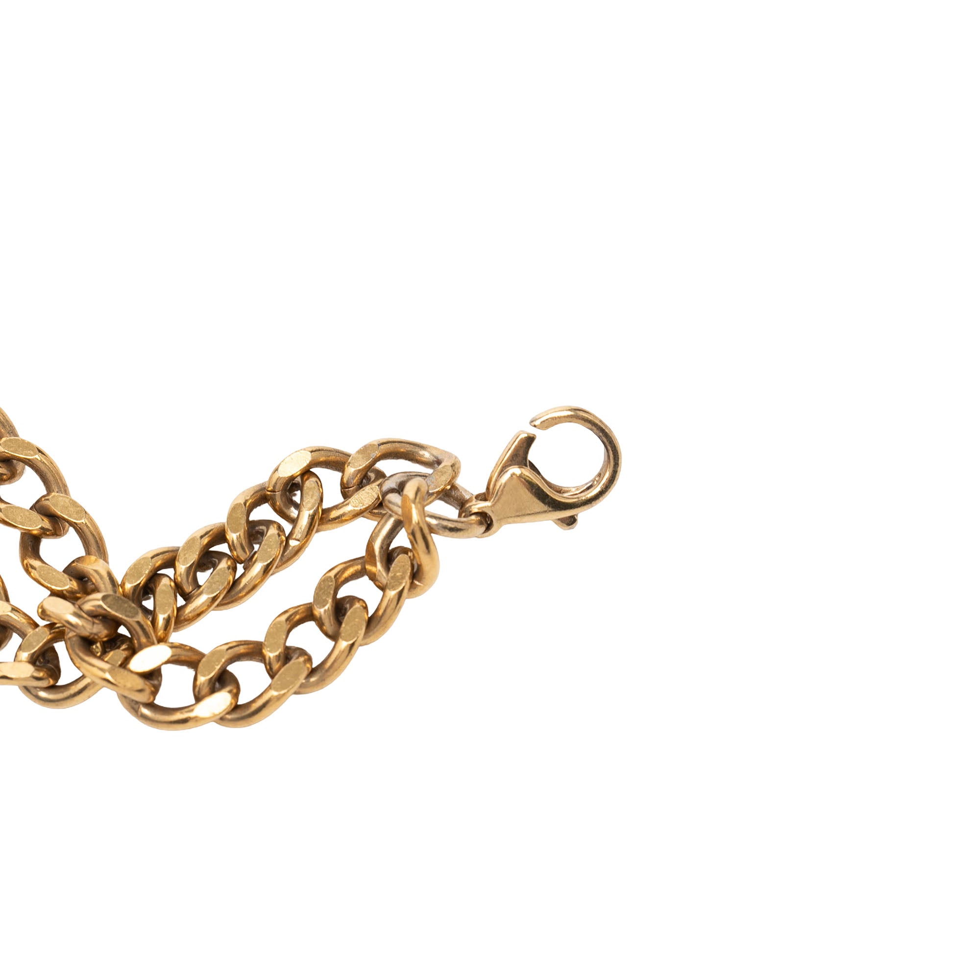 CC Gold Plated Strass Coco Plaque Double Chain Belt - Image 5