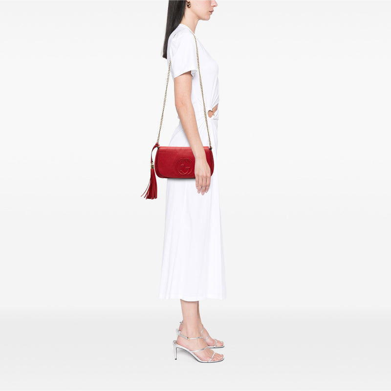 Medium Calfskin Soho Chain Flap Crossbody - Image 7