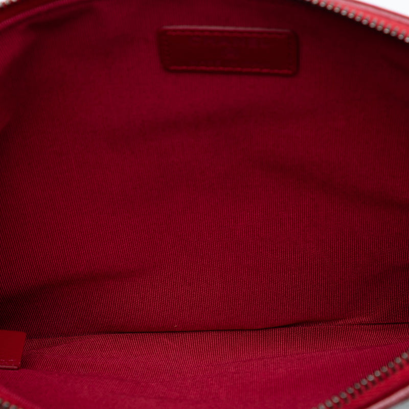 Medium Quilted Wool and Calfskin Gabrielle O Case Clutch - Image 4
