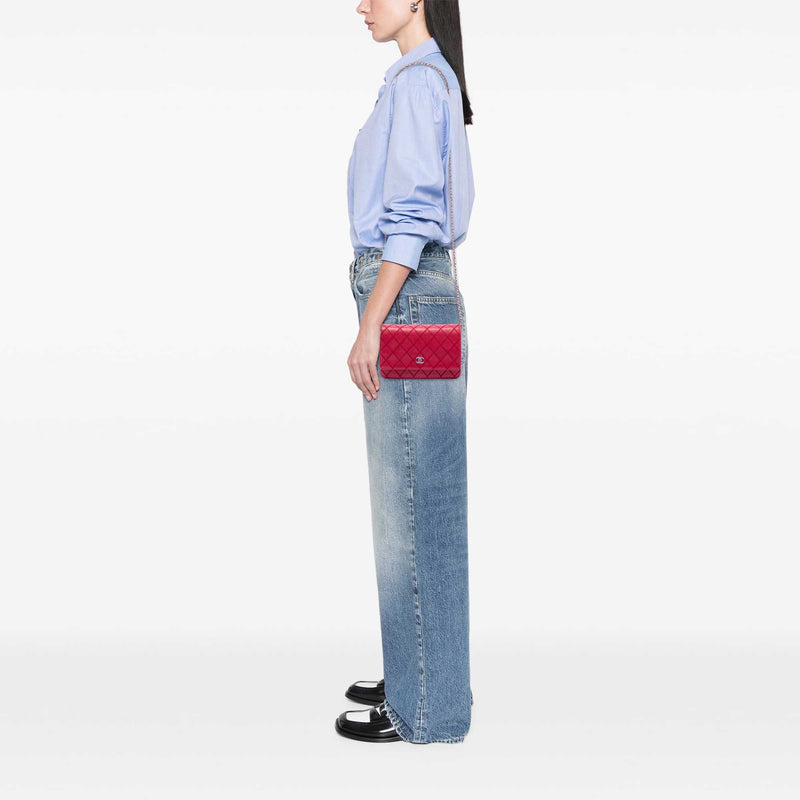 CC Lambskin Wild Stitch Wallet on Chain - Image 6