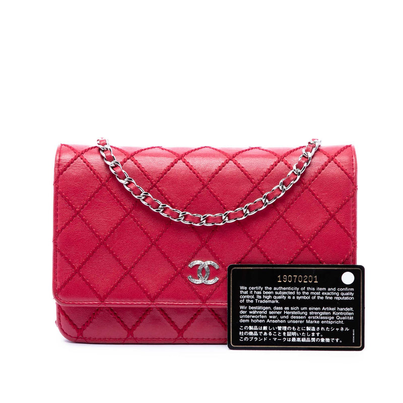 CC Lambskin Wild Stitch Wallet on Chain - Image 7