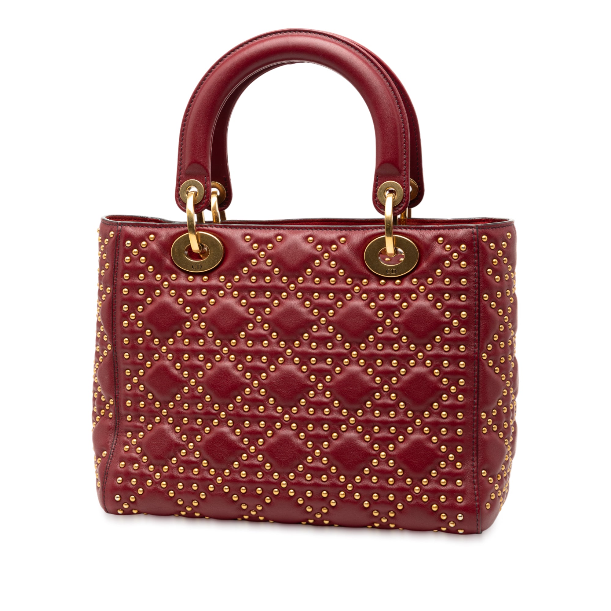 Medium Lambskin Cannage Studded Supple Lady Dior - Image 2