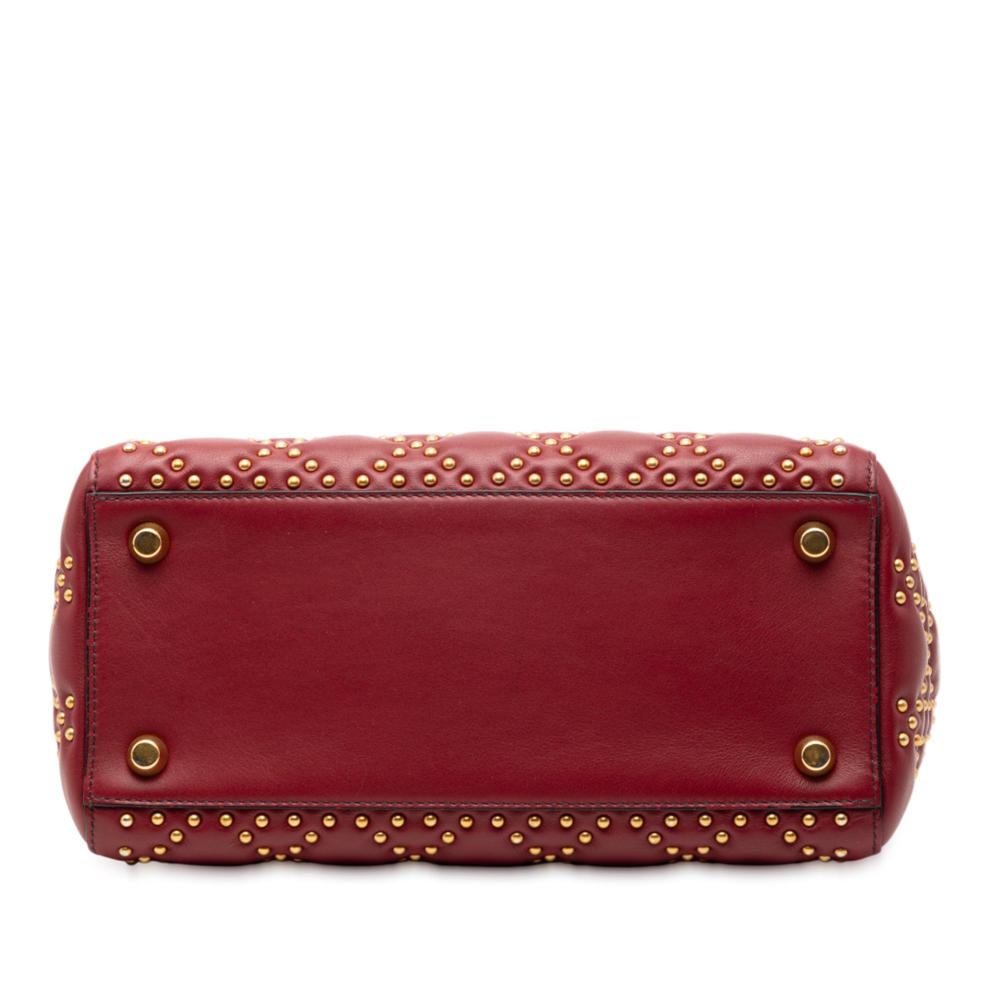 Medium Lambskin Cannage Studded Supple Lady Dior - Image 3