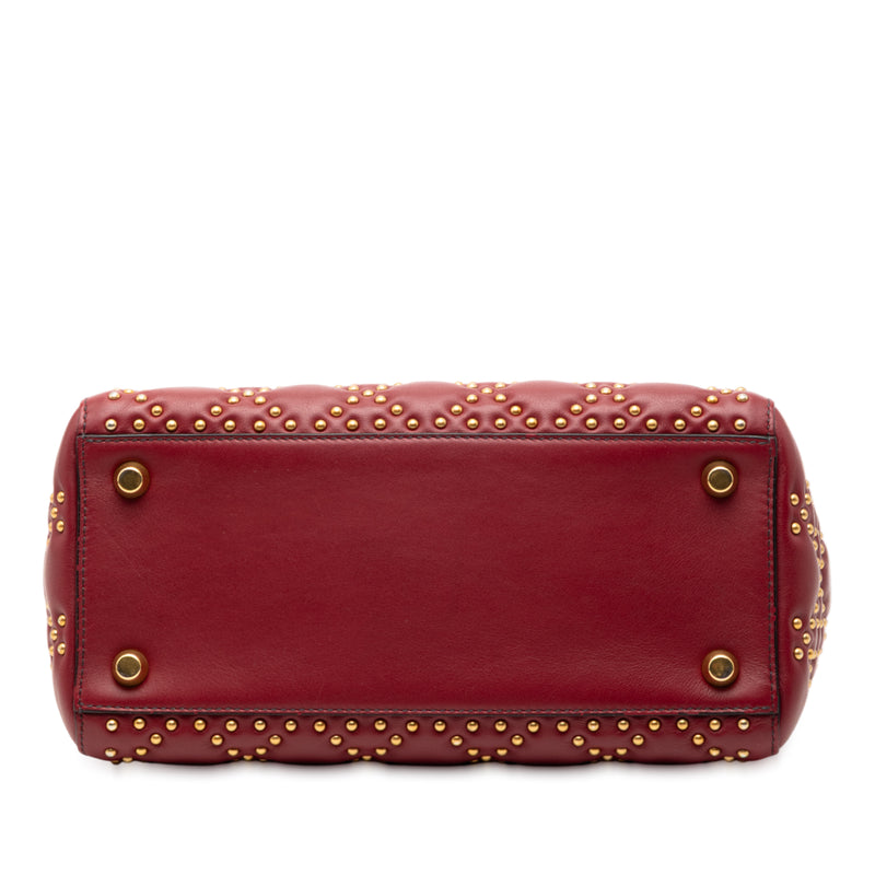 Medium Lambskin Cannage Studded Supple Lady Dior - Image 3