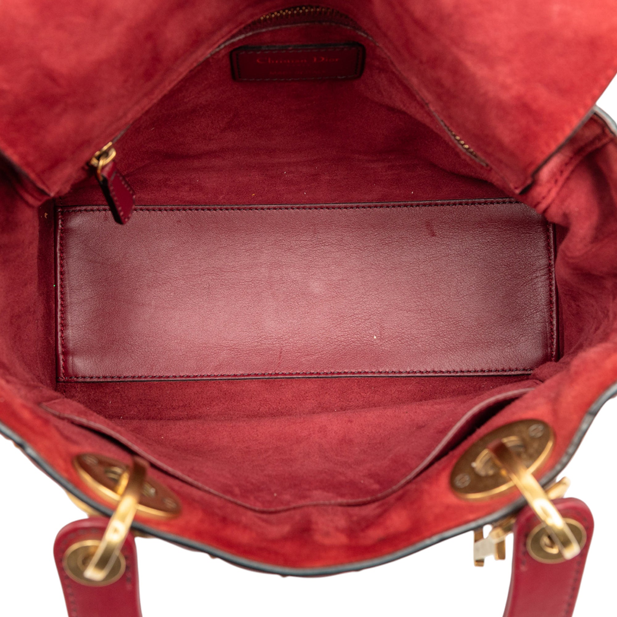 Medium Lambskin Cannage Studded Supple Lady Dior - Image 4